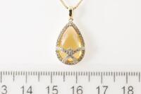 Citrine and Diamond Pendant - 2