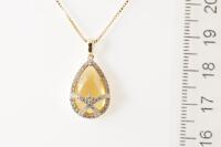 Citrine and Diamond Pendant - 3