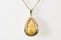 Citrine and Diamond Pendant - 5