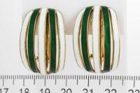 Enamel and 18ct gold Earrings - 2