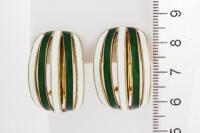 Enamel and 18ct gold Earrings - 3