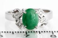 Jade and Diamond Ring - 2