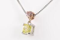 Yellow & Pink Diamond Pendant - 3