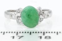 Jade and Diamond Ring - 2