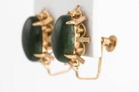 Nephrite Earrings, Ring and Brooch - 4