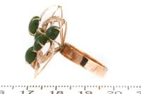 Nephrite Earrings, Ring and Brooch - 10