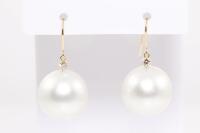 Mabe Pearl and Diamond Earrings