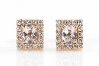 Morganite and Diamond Earrings