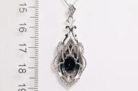 1.26ct Sapphire and Diamond Pendant - 12