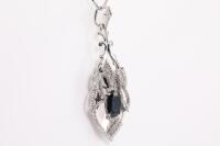 1.26ct Sapphire and Diamond Pendant - 13