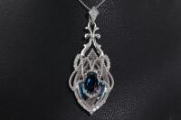 1.26ct Sapphire and Diamond Pendant - 15