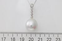 Pearl and Diamond Pendant - 2