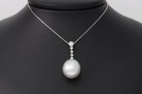 Pearl and Diamond Pendant - 4