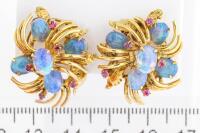 Opal and Ruby Earrings - 2