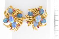 Opal and Ruby Earrings - 3