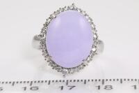 Lavender Jade and Diamond Ring - 3