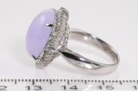 Lavender Jade and Diamond Ring - 4