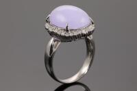 Lavender Jade and Diamond Ring - 6