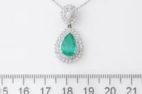 1.86ct Emerald and Diamond Pendant - 2