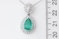1.86ct Emerald and Diamond Pendant - 3