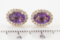 Amethyst and Diamond Earrings - 2