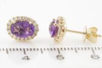Amethyst and Diamond Earrings - 3