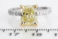 3.01ct Fancy Yellow Diamond Ring GIA - 3