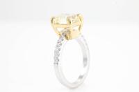 3.01ct Fancy Yellow Diamond Ring GIA - 6