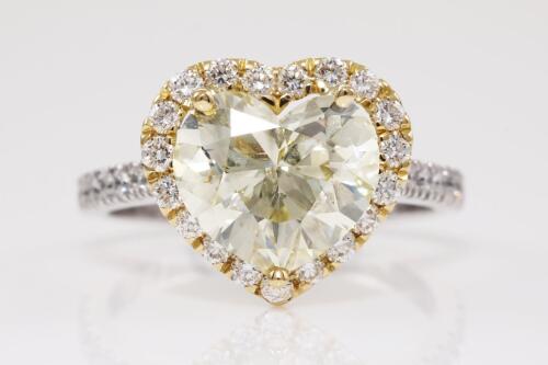 3.01ct Fancy Yellow Diamond Ring GIA SI1