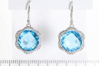 Topaz and Diamond Earrings - 2