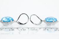 Topaz and Diamond Earrings - 4