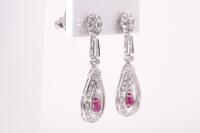 Ruby and Diamond Earrings - 3