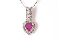 1.20ct Ruby and Diamond Pendant