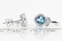 Topaz and Diamond Earrings - 4