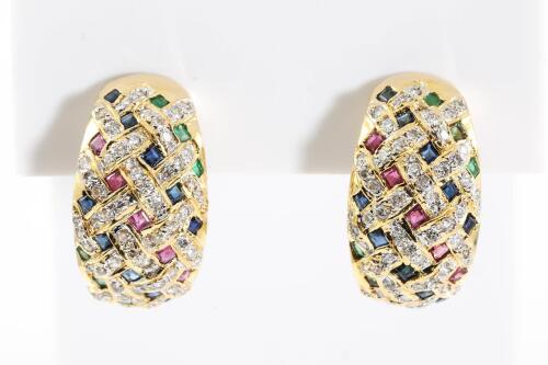 Multi-coloured Gemstones Earrings