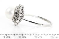 Pearl and Diamond Ring - 3