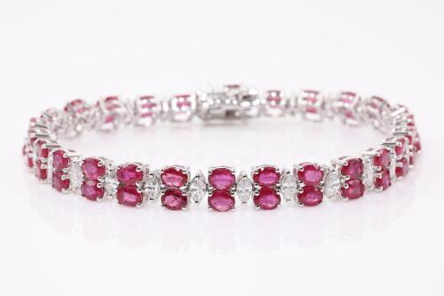 11.00ct Ruby and Diamond Bracelet