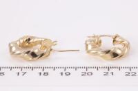 9ct Yellow Gold Hoop Earrings - 4