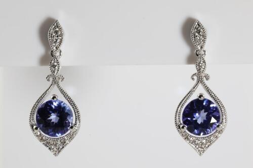 Tanzanite and Diamond Earrings