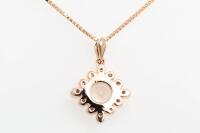 Morganite and Diamond Pendant - 4