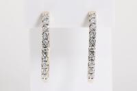 1.04ct Diamond Hoop Earrings