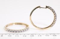 1.04ct Diamond Hoop Earrings - 3