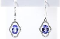 Tanzanite and Diamond Earrings