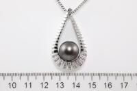 Tahitian Pearl and Diamond Pendant - 2