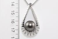 Tahitian Pearl and Diamond Pendant - 3