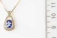 Tanzanite and Diamond Pendant - 3