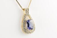 Tanzanite and Diamond Pendant - 4