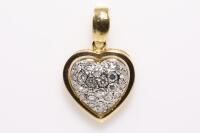 Heart Shaped Diamond Pendant