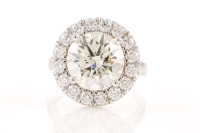 5.02ct Centre Diamond Halo Ring GIA M SI2