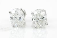 2.01ct Diamond Stud Earrings GIA D & E VS2